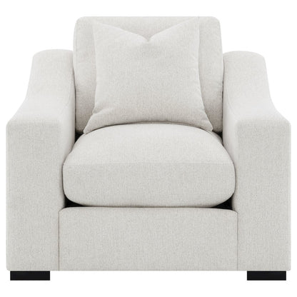 Ashlyn Fabric Upholstered Track Arm Accent Chair Sand