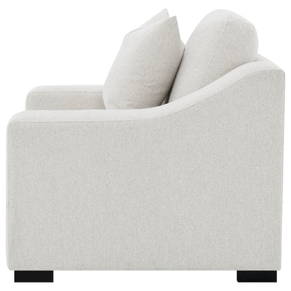 Ashlyn Fabric Upholstered Track Arm Accent Chair Sand