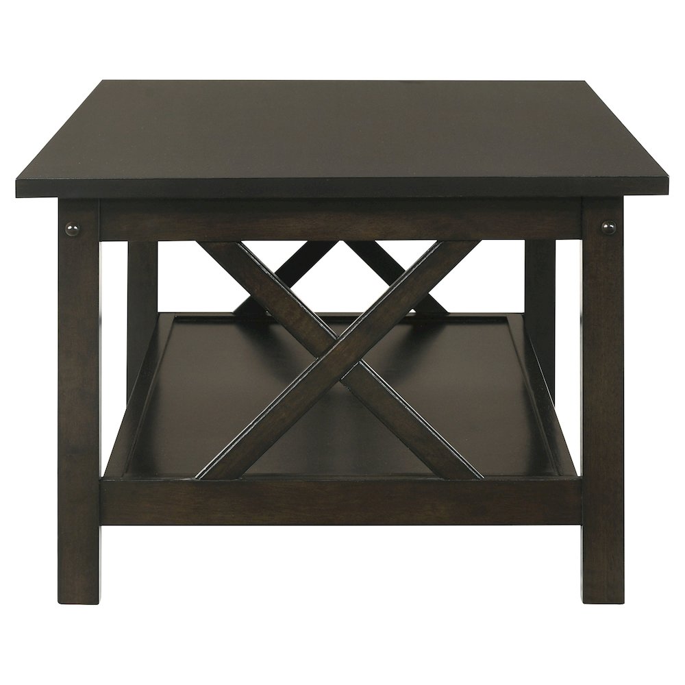 Rachelle 3-piece Rectangular Coffee Table Set Deep Merlot