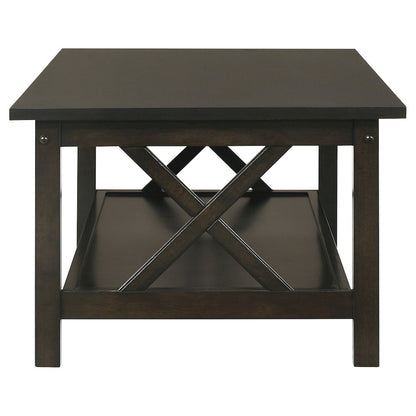 Rachelle 3-piece Rectangular Coffee Table Set Deep Merlot