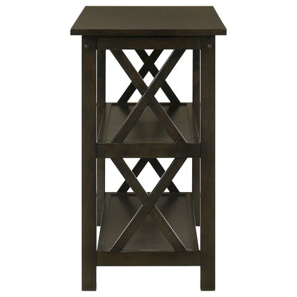 Rachelle 2-shelf Wood Entryway Console Table Deep Merlot