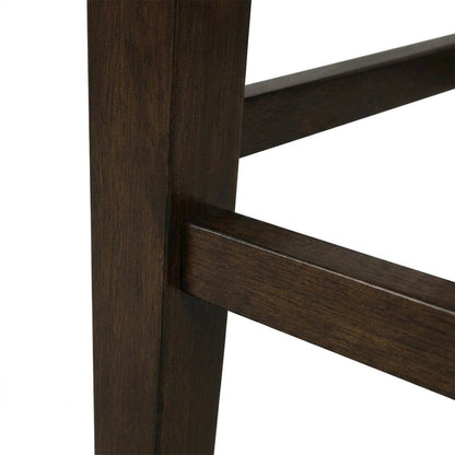 Wood Square Counter Height Dining Table and Chairs Set for Dining Room, Espresso