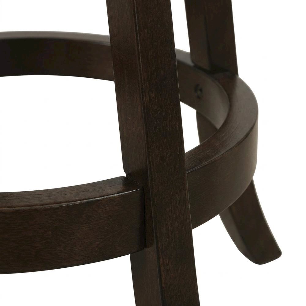 Wood Swivel Counter Height Bar Stool for Kitchen, Cappuccino, Set of 2