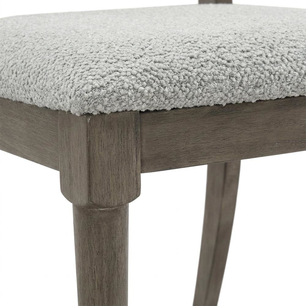 Polyester-Upholstered Mid-Century Modern Dining Side Chair, Dark Brown, Set of 2