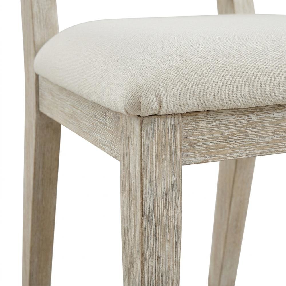 Wood Farmhouse Upholstered Dining Side Chairs with Cushioned Seat, Set of 2