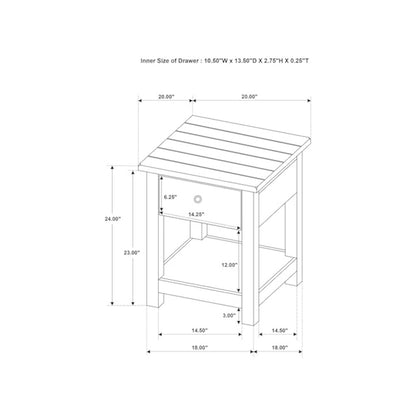 Payne 2-piece Coffee and 1-drawer End Table Set Brown
