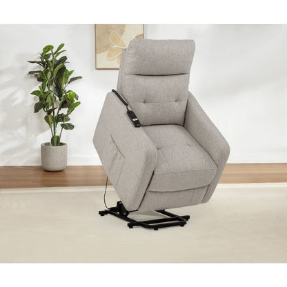 Dayes Upholstered Power Lift Recliner Chair Taupe