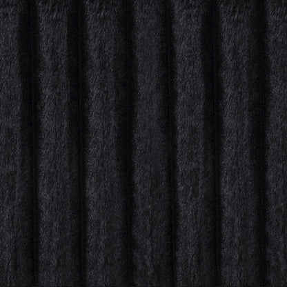 Jacana Corduroy Upholstered Dual Power Chaise Sofa Black