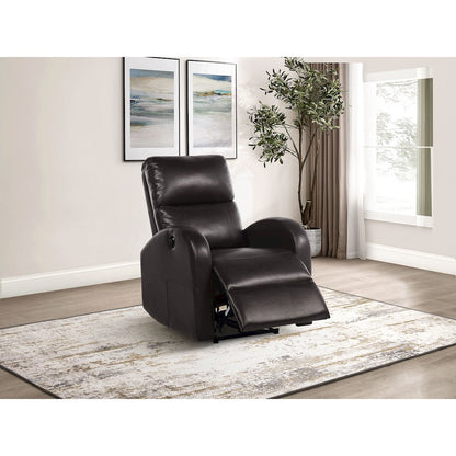 Grant Upholstered Power Recliner Chair Brown