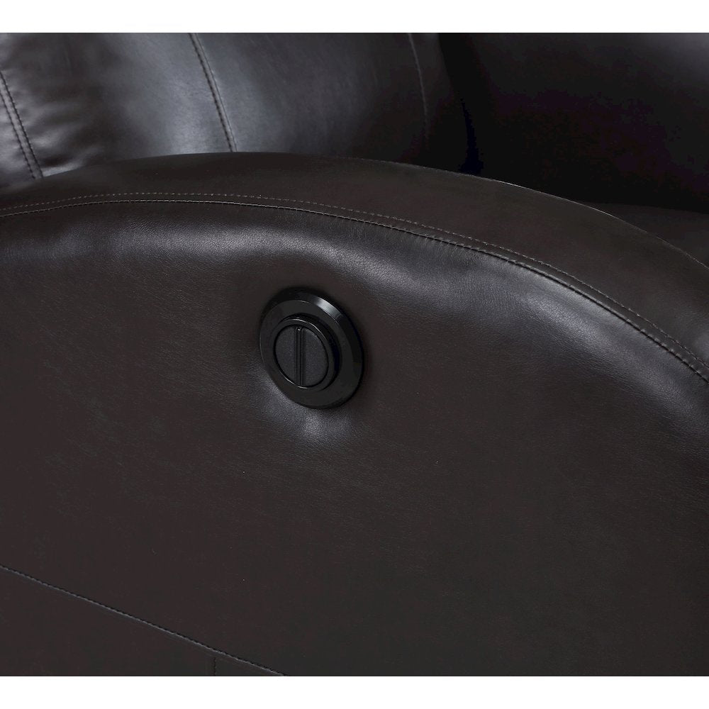 Grant Upholstered Power Recliner Chair Brown
