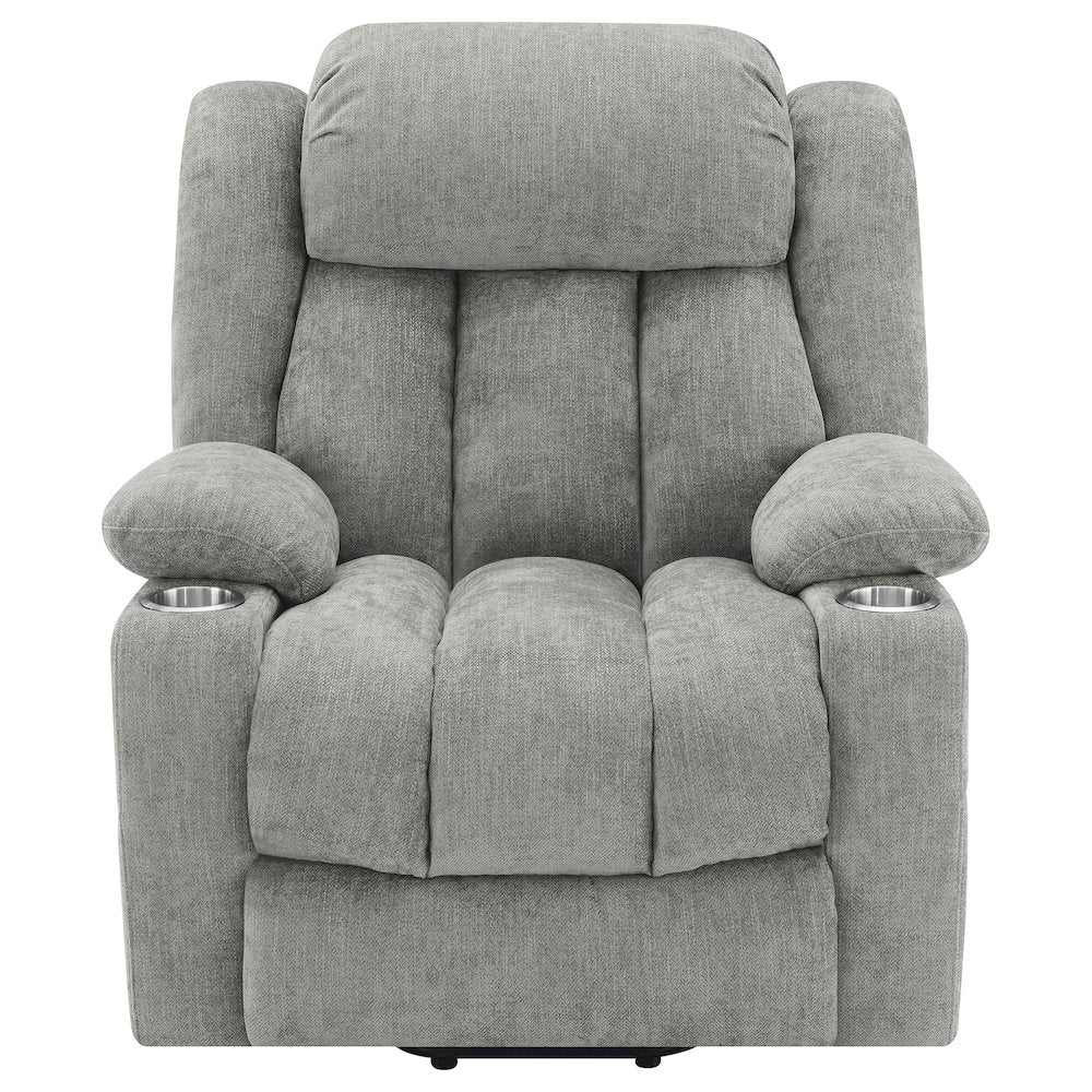 Houston Upholstered Power Lift Recliner Grey