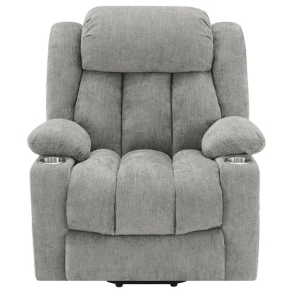 Houston Upholstered Power Lift Recliner Grey