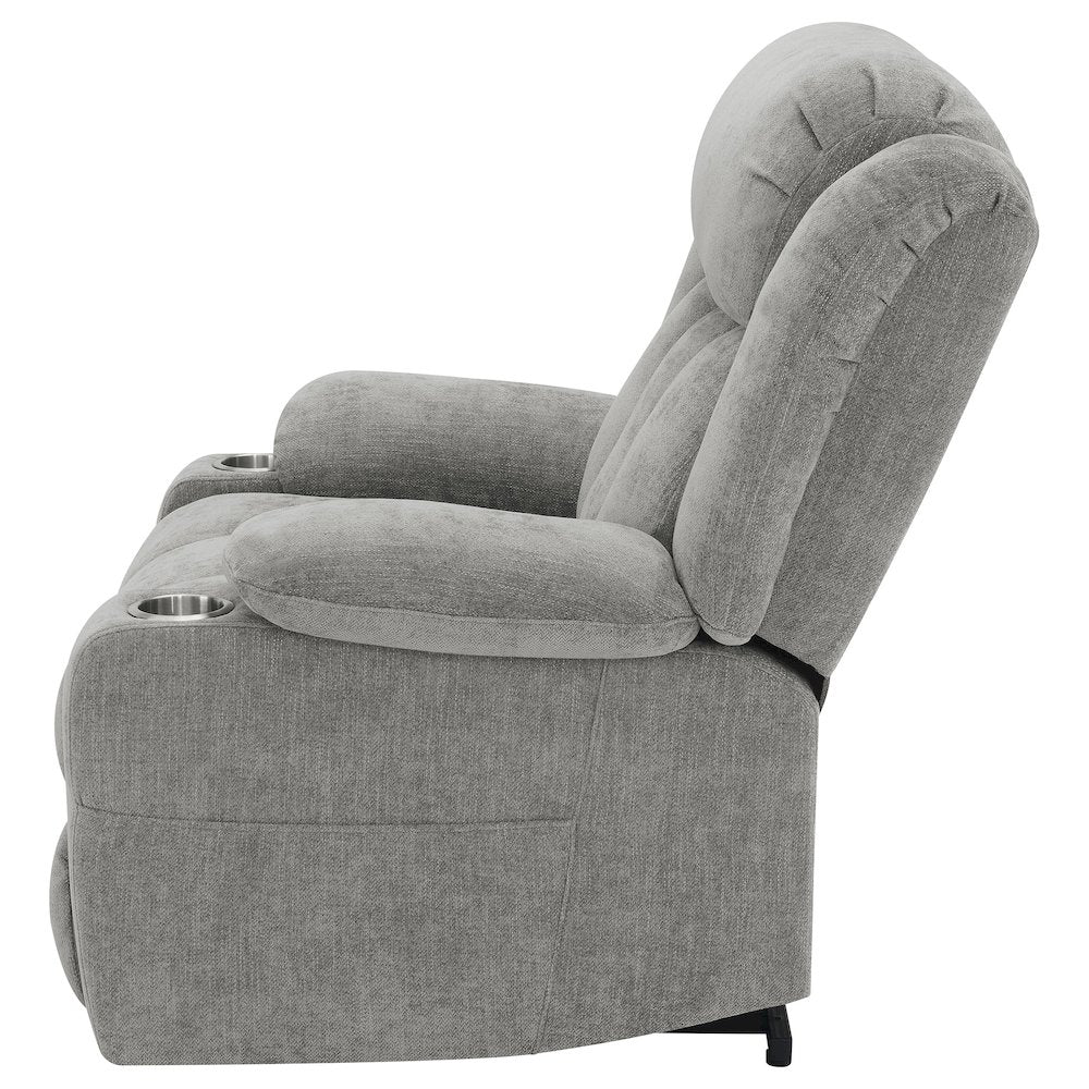 Houston Upholstered Power Lift Recliner Grey