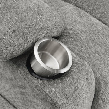 Houston Upholstered Power Lift Recliner Grey
