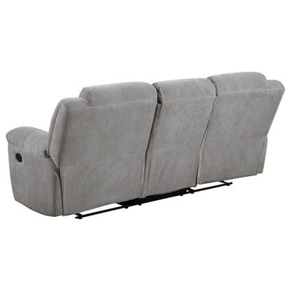 Gilson 3-piece Chenille Upholstered Sofa Set Grey