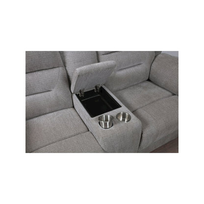 Gilson 3-piece Chenille Upholstered Sofa Set Grey