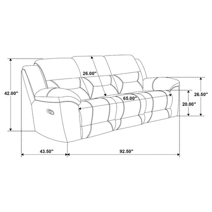 Gilson 3-piece Chenille Upholstered Sofa Set Grey
