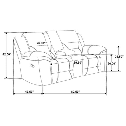 Gilson 3-piece Chenille Upholstered Sofa Set Grey