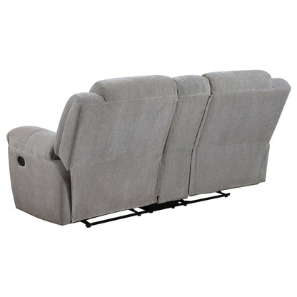 Gilson Chenille Upholstered Reclining Loveseat Grey