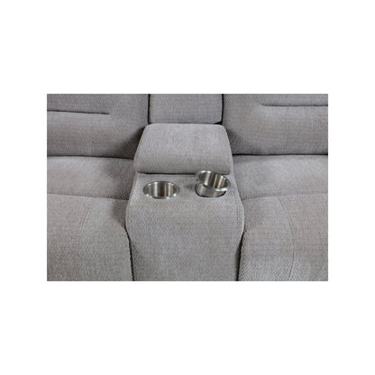 Gilson Chenille Upholstered Reclining Loveseat Grey