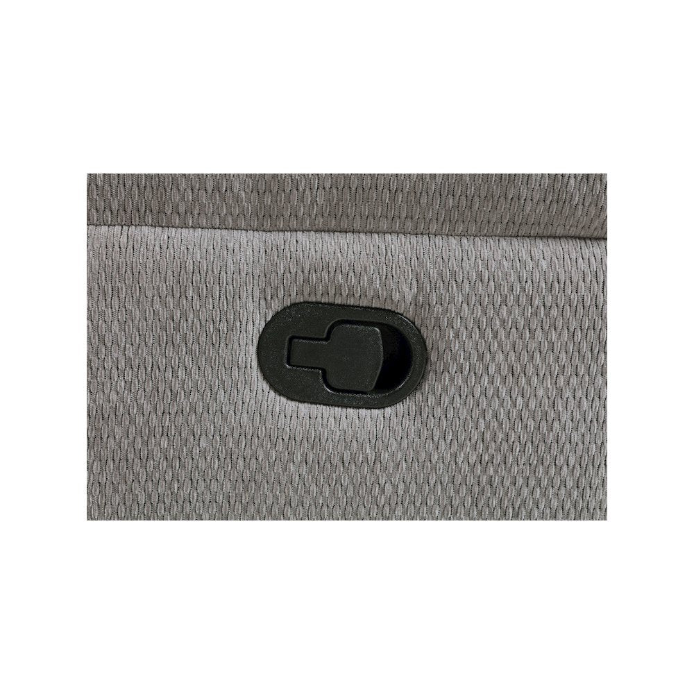 Gilson Chenille Upholstered Reclining Glider Recliner Grey