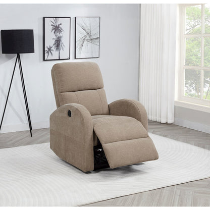 Grant Fabric Upholstered Power Recliner Chair Camel