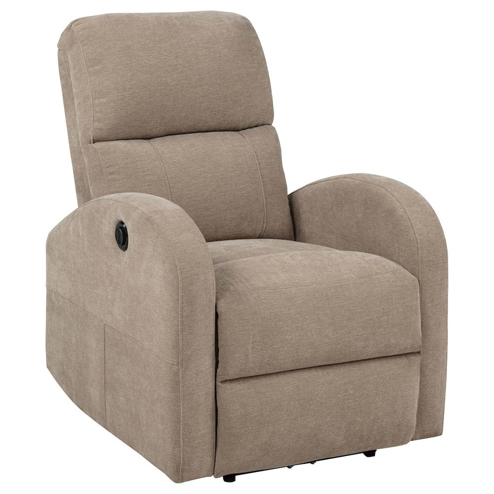 Grant Fabric Upholstered Power Recliner Chair Camel