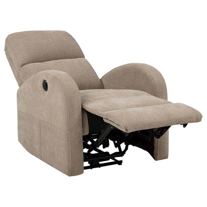 Grant Fabric Upholstered Power Recliner Chair Camel