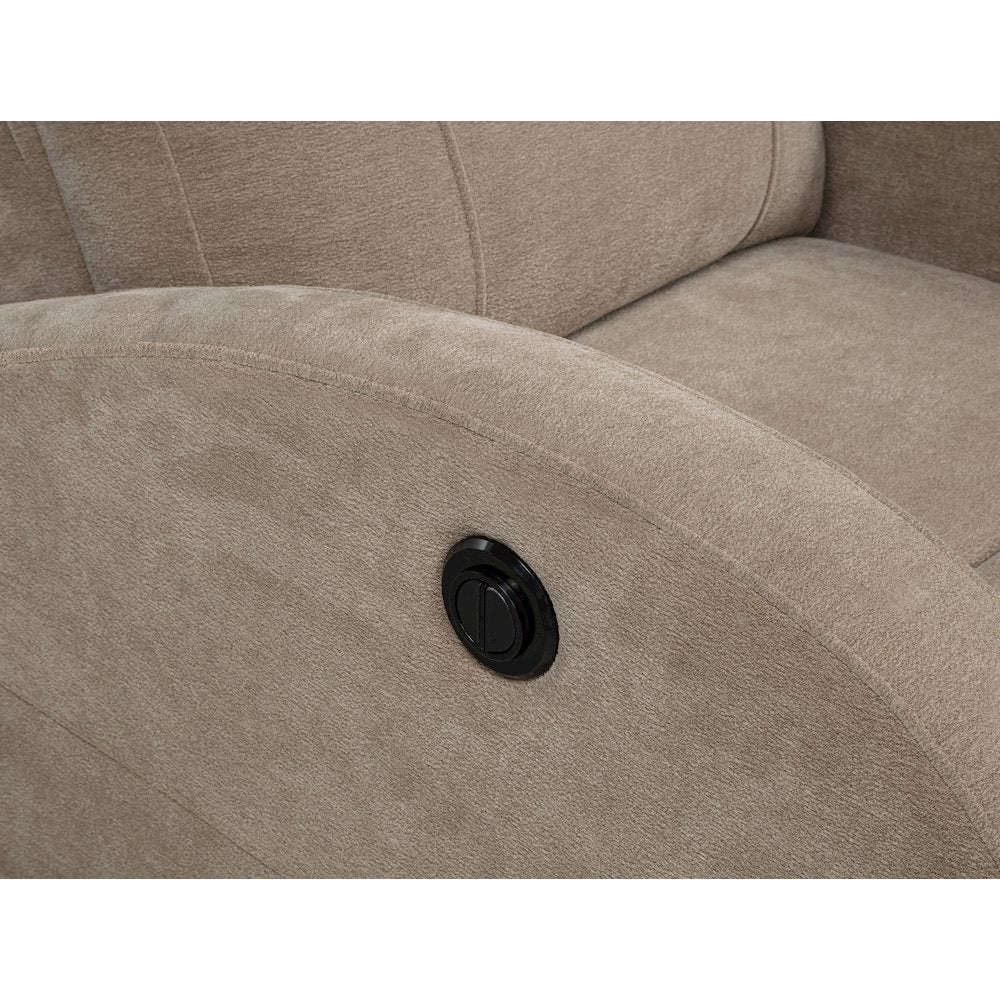 Grant Fabric Upholstered Power Recliner Chair Camel