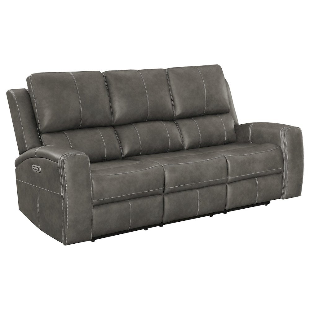 Brickston 2-piece Triple Power Reclining Sofa Set Charcoal