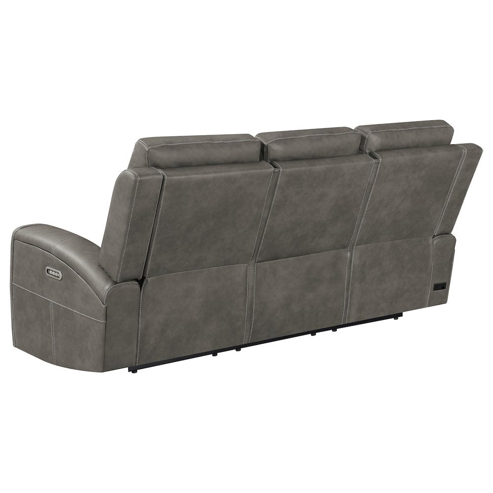 Brickston 2-piece Triple Power Reclining Sofa Set Charcoal