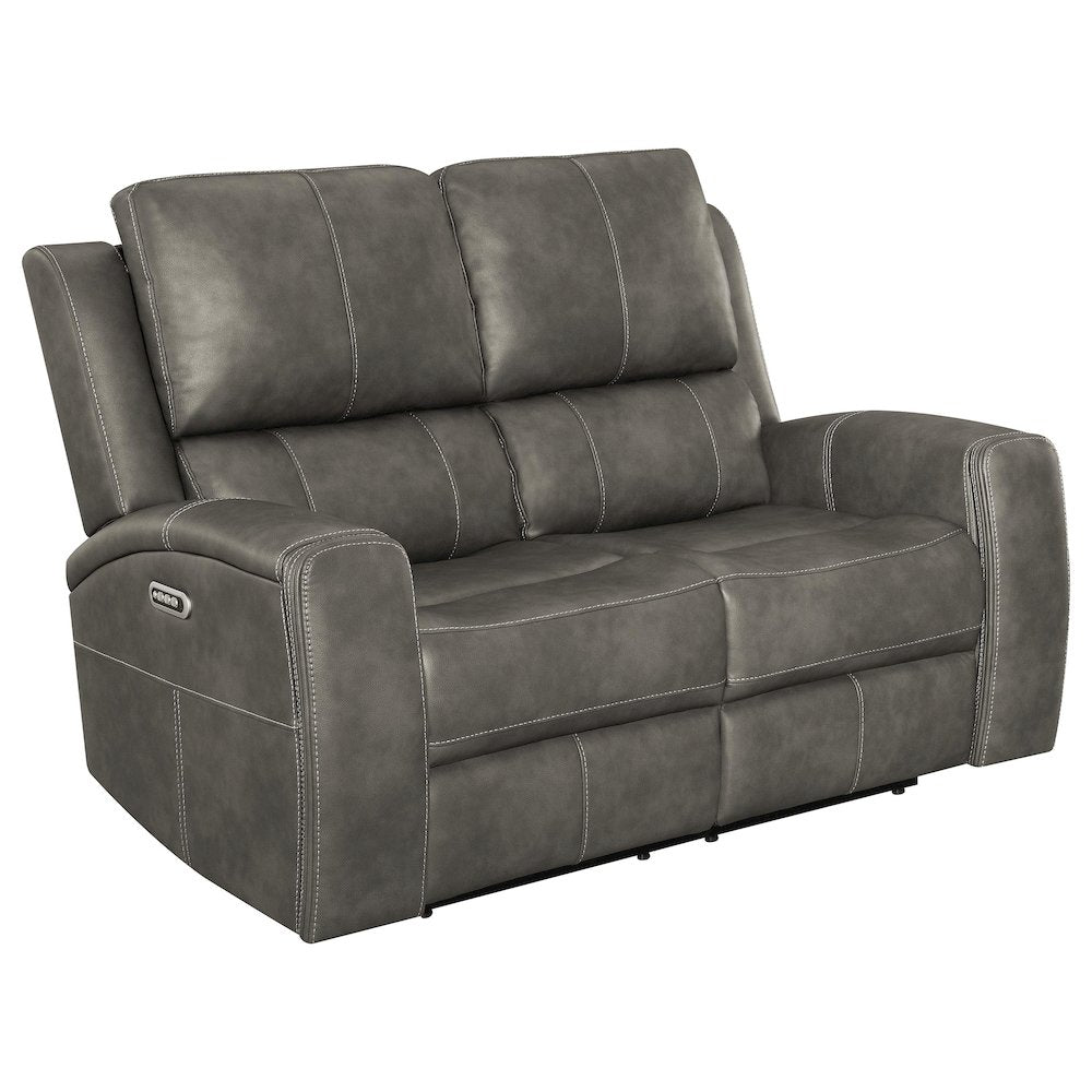 Brickston 2-piece Triple Power Reclining Sofa Set Charcoal