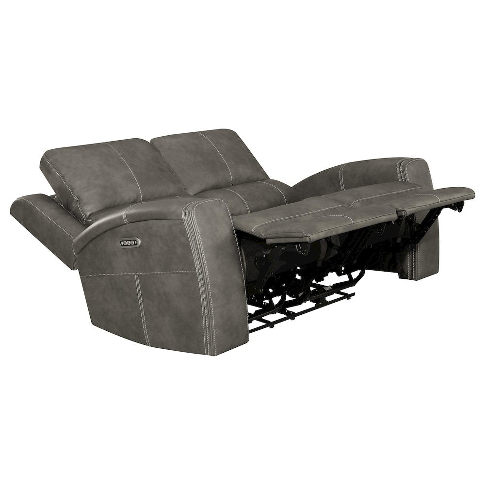 Brickston 2-piece Triple Power Reclining Sofa Set Charcoal