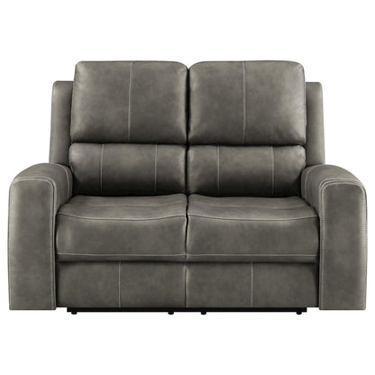 Brickston Triple Power Reclining Loveseat Charcoal