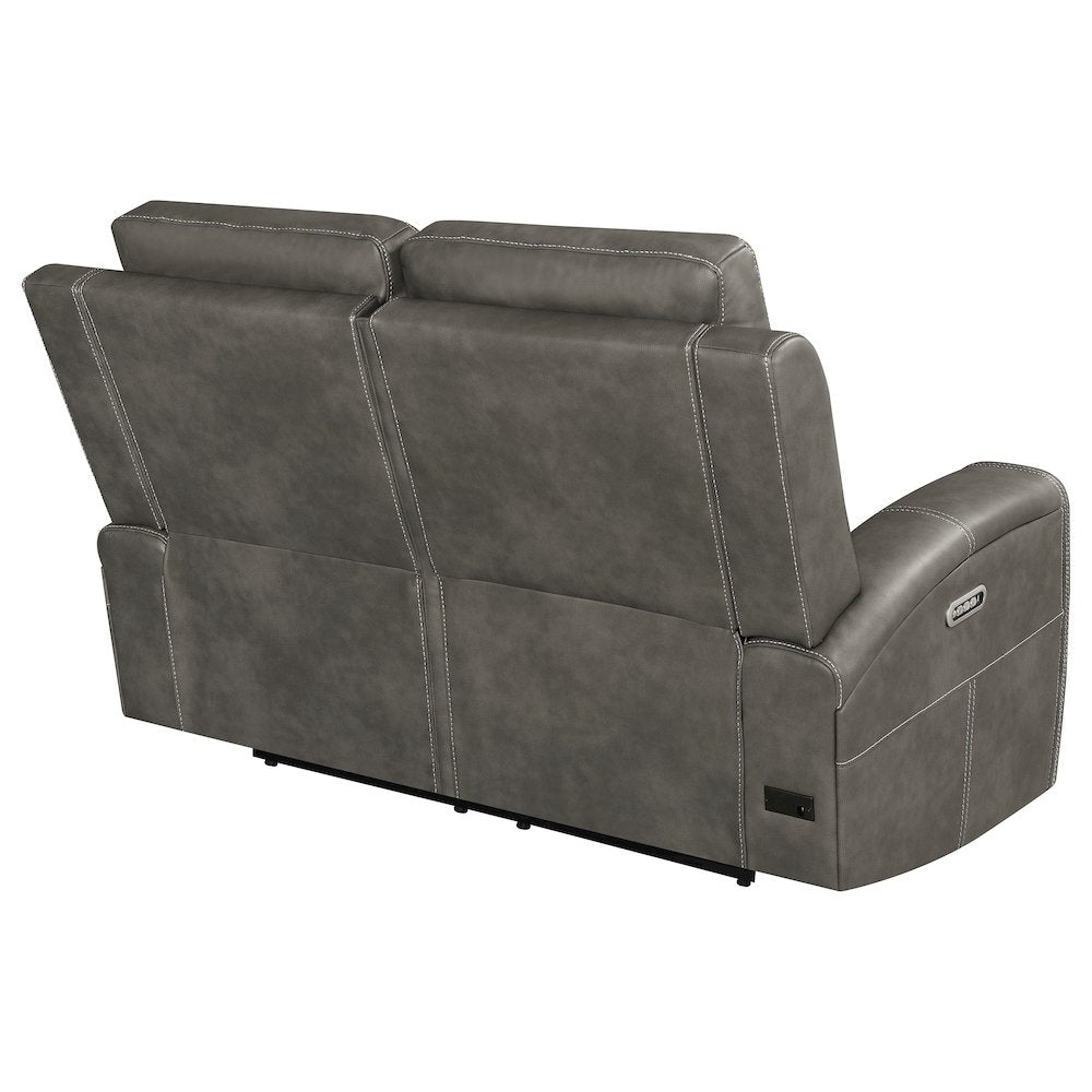 Brickston Triple Power Reclining Loveseat Charcoal