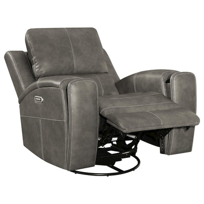 Brickston Triple Power Swivel Glider Recliner Charcoal