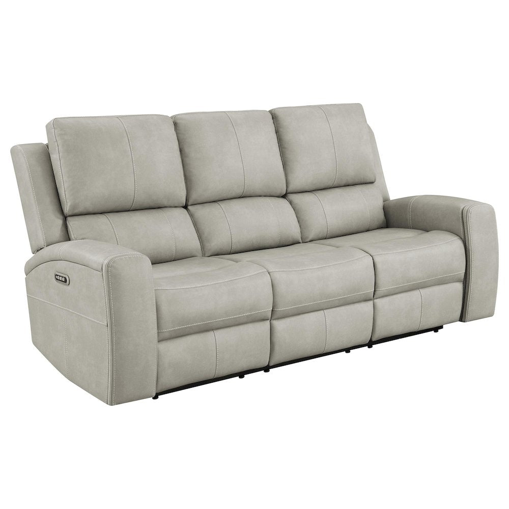Brickston 2-piece Triple Power Reclining Sofa Set Grey