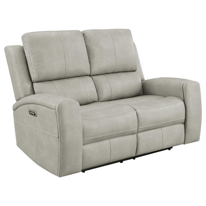 Brickston 2-piece Triple Power Reclining Sofa Set Grey