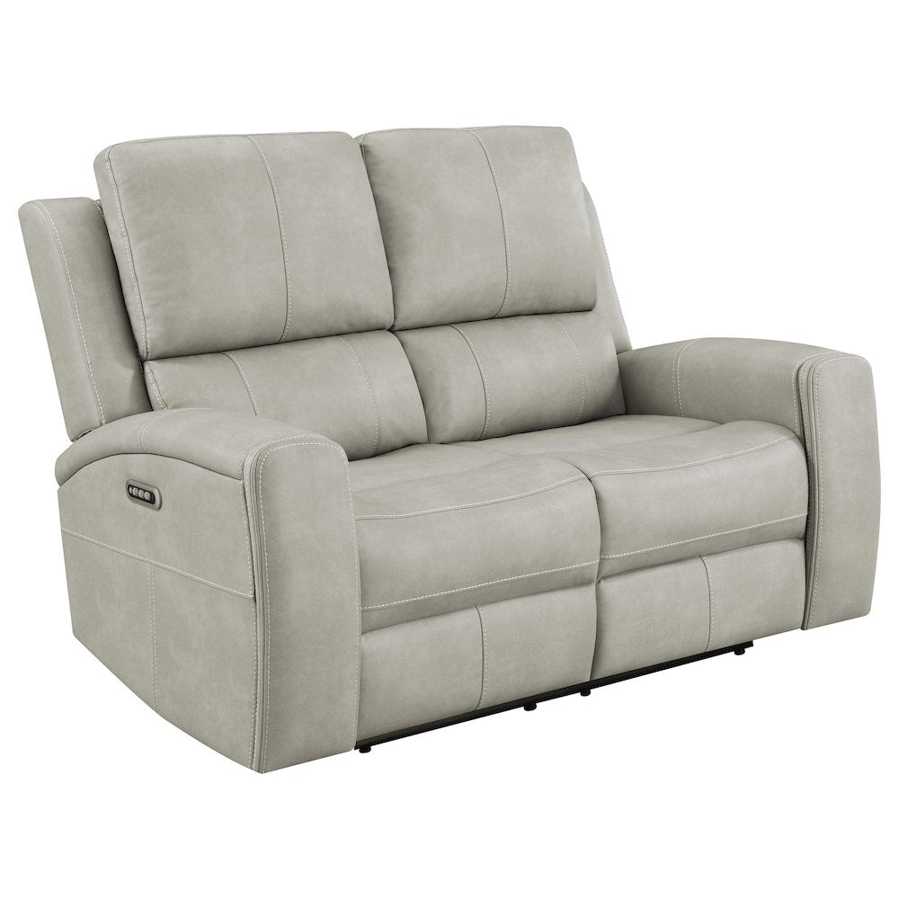 Brickston 3-piece Triple Power Reclining Sofa Set Grey