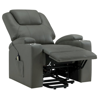 Armstrong Upholstered Power Lift Massage Recliner Grey