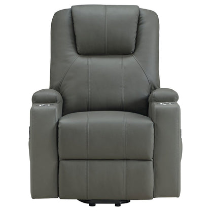Armstrong Upholstered Power Lift Massage Recliner Grey