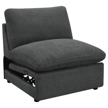 Collins Modular Power Armless Recliner Dark Grey