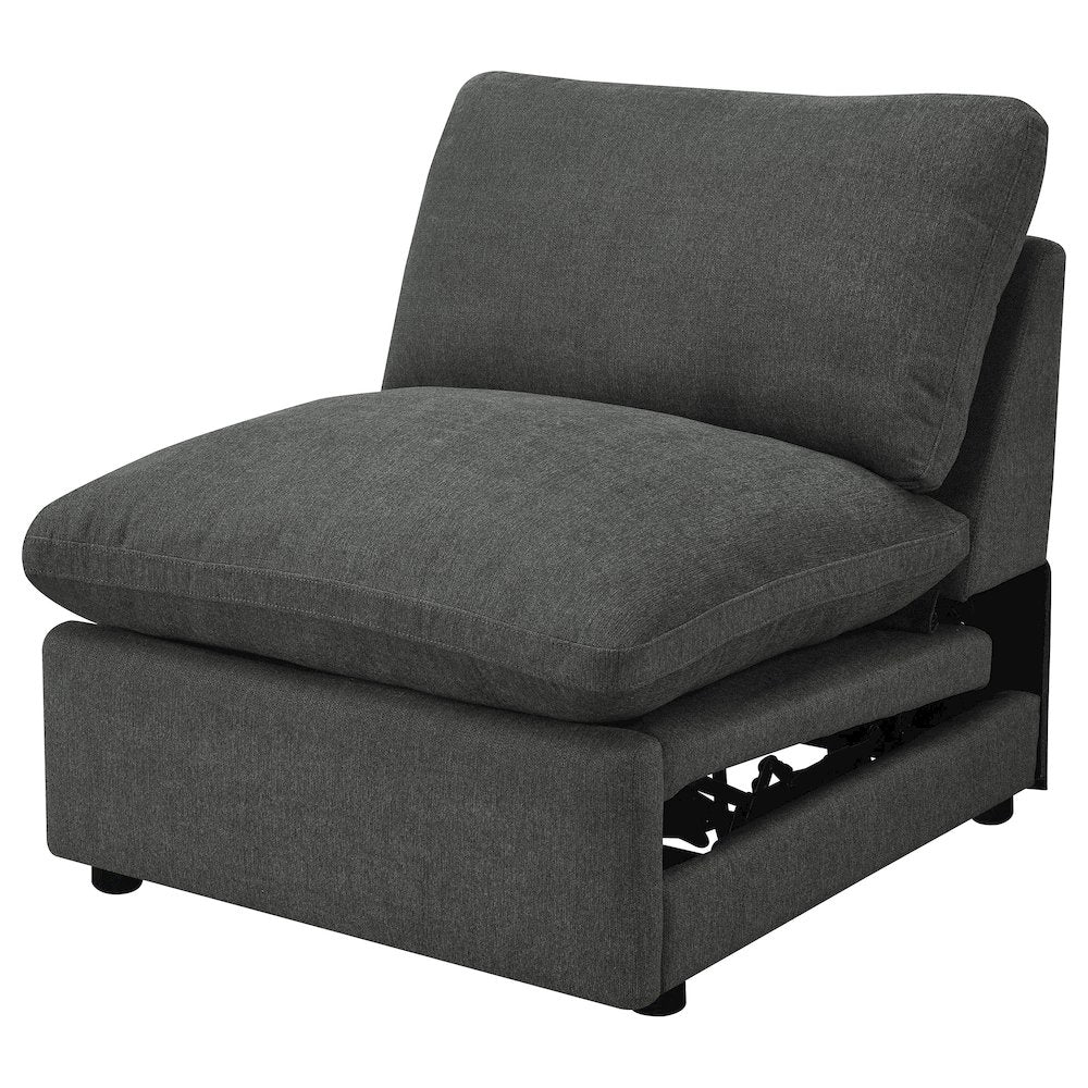 Collins Modular Power Armless Recliner Dark Grey