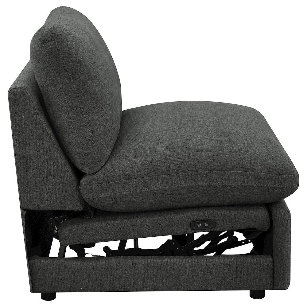 Collins Modular Power Armless Recliner Dark Grey