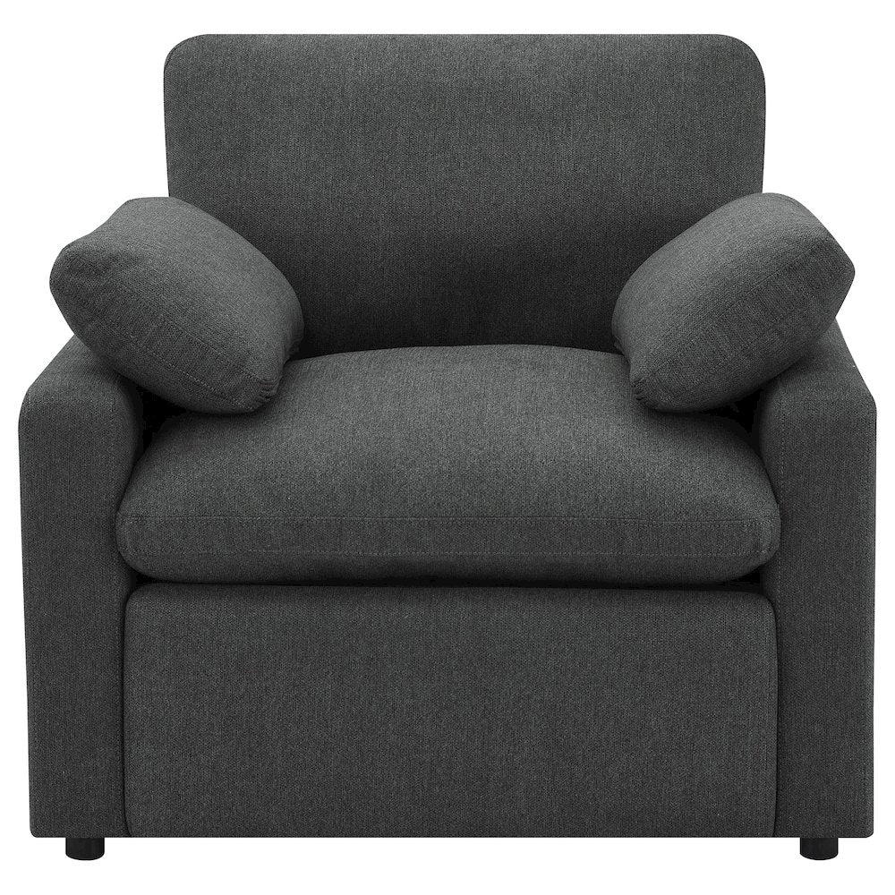Collins Upholstered Power Recliner Chair Dark Grey