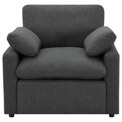 Collins Upholstered Power Recliner Chair Dark Grey