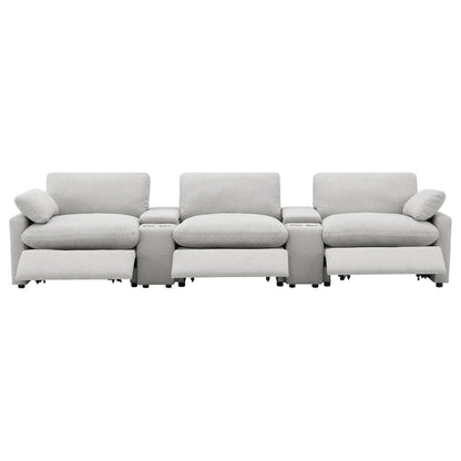 Collins 5-piece Power Reclining Home Theater Seating Grey