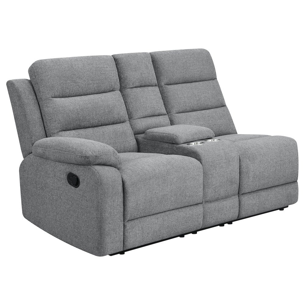 David Upholstered Reclining Sectional Sofa Smoke