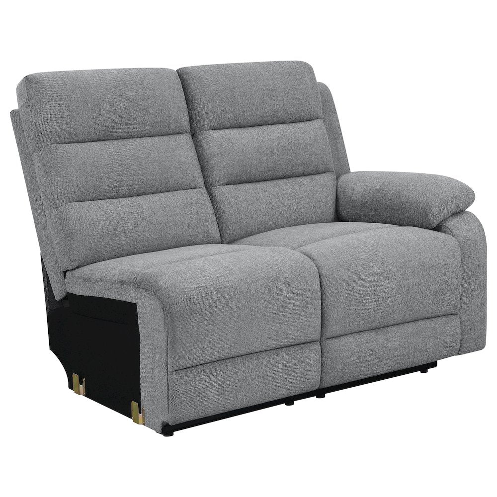 David Upholstered Reclining Sectional Sofa Smoke