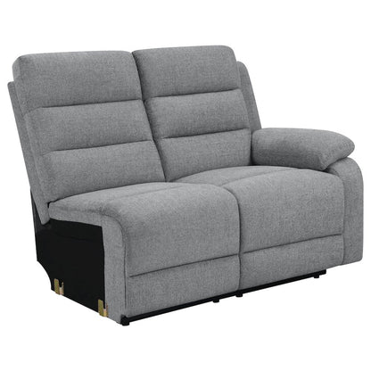 David Upholstered Reclining Sectional Sofa Smoke